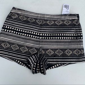 Metallic print shorts